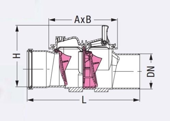 Picture of Kessel Zawór zwrotny z tworzywa sztucznego DN 150 (73150R)