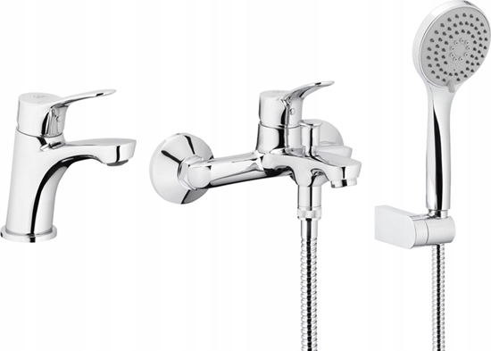 Изображение KFA MORRIS ZESTAW 3w1 (BAT.UMYWALKOWA, BAT.WANNOWA, ZESTAW NATRYSKOWY PUNKTOWY), CHROM