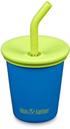 Picture of Kid Kanteen Kid Steel Cup (Kid Straw Lid), 296ml/10oz, Mykonos Blue