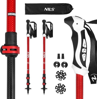Attēls no Kijki trekkingowe Nils Aluminiowe TK8601 regulowane 65-135cm