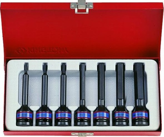 Picture of King Tony KING TONY NASADKI UDAROWE HEX 1/2" KOMPLET 8 elem. 4-14m DUGIE KT4457MP