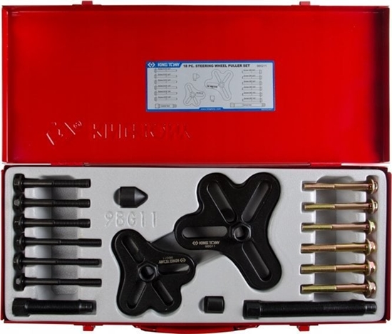 Изображение King Tony ZESTAW CIGACZY DO KOA KIEROWNICY 18 cz. KASETA King Tony