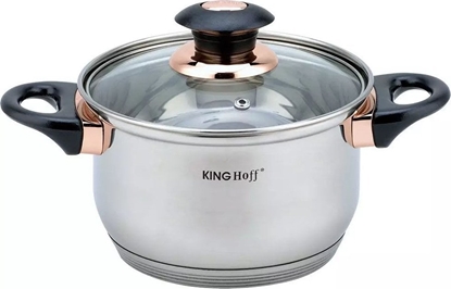 Attēls no KingHoff Zestaw garnków stalowych nierdzewnych 12 elementów Kinghoff KH-1767 z patelni i rondlem indukcja gaz