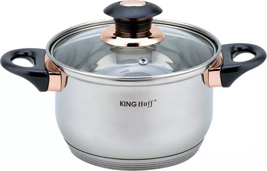 Picture of KingHoff Zestaw garnków stalowych nierdzewnych 12 elementów Kinghoff KH-1767 z patelni i rondlem indukcja gaz
