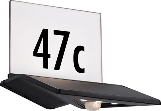 Picture of Kinkiet Paulmann Outdoor Solar Kinkiet z numerem domu Yoko IP44 3000K 150lm czujnik ruchu Antracyt