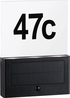 Picture of Kinkiet Paulmann Outdoor Solar numer domu Neda IP44 3000K PIR Antracyt