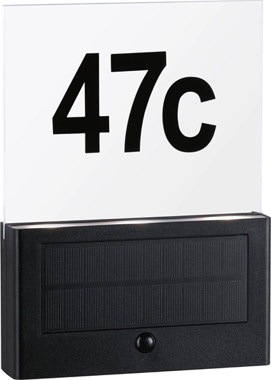 Picture of Kinkiet Paulmann Outdoor Solar numer domu Neda IP44 3000K PIR Antracyt