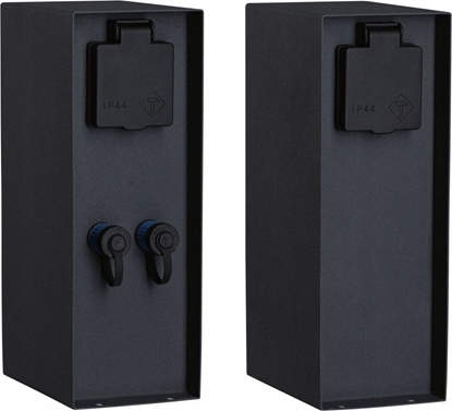 Picture of Kinkiet Paulmann Zewntrzna kolumna zasilajca RIO 2GN. 24V Plug & Shine + 2GN. 230V IP44 stal szlachetna antracyt