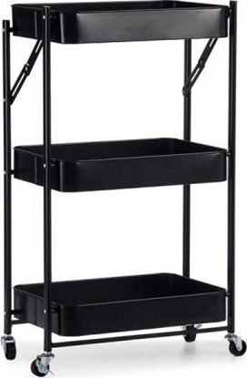 Picture of Kinvara Wózek na Warzywa Czarny Stal Plastikowy (29,5 x 78,5 x 45,5 cm)