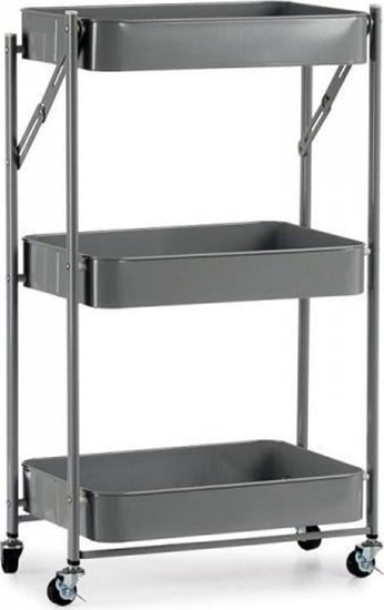 Picture of Kinvara Wózek na Warzywa Szary Stal Plastikowy (29,5 x 78,5 x 45,5 cm)