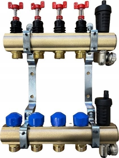 Picture of Kisan KRPTp - Rozdzielacz 1" do ogrzewa paszczyznowych i grzejnikowych z wyjciem 3/4" o standardzie Eurokonus KRPTp 4 [1]