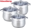 Изображение Klausberg GARNKI GASTRO STOCK POT 6 ELE 10.7L+8.6L+7.0L KLAUSBERG [KB-7177]