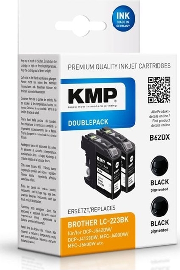 Picture of KMP KMP B62DX nabój z tuszem 2 szt. Zamiennik Czarny