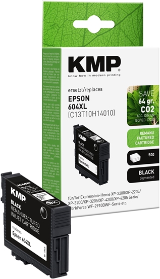 Picture of KMP Patrone Epson 604XL (T10H1) black 500 S. 10ml remanufactured