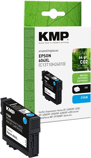 Picture of KMP Patrone Epson 604XL (T10H2) cyan 350 S. 5ml remanufactured