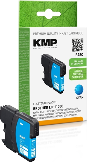 Picture of KMP Printtechnik AG KMP Patrone Brother LC-1100C    325 S. cyan remanufactured