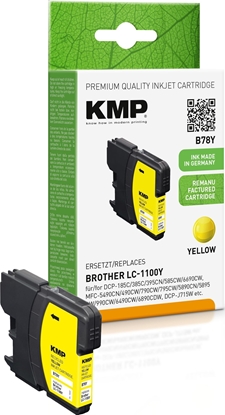 Picture of KMP Printtechnik AG KMP Patrone Brother LC-1100Y     325 S. yellow remanufactured