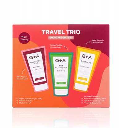 Picture of Kno prieiros priemoni rinkinys Q+A Travel Trio Bodycare, 3x 50 ml