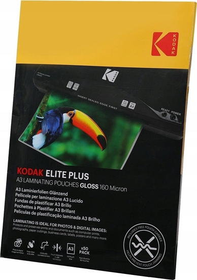 Picture of Kodak Folia Laminacyjna Do Laminowania Kodak 50 Szt. A3 30x42 Cm / 160 Mikronów / Cat 3650-669