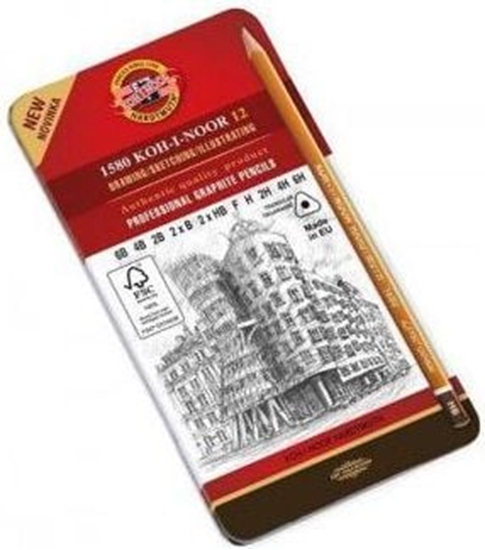 Изображение Koh I Noor Oówek grafitowy 1582/6B-6H (12szt) (220995)