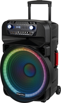 Изображение Kolumna Kruger&Matz Aktywna kolumna gonikowa (z 2 mikrofonami bezprzewodowymi UHF, SD, Bluetooth, FM, USB, LED) 60 Watt