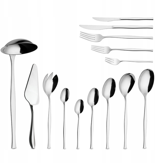 Picture of KOMPLET SZTUCÓW 90-ELE DLA 9 OSÓB BYSZCZCE SREBRNE BERLINGER HAUS BH-2762