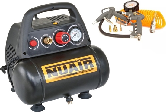 Picture of Kompresor samochodowy Nuair KOMPRESOR BEZOLEJOWY 6L 8 BAR 1.5KM + ARAK6 (1 SZT)