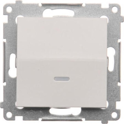 Attēls no Kontakt-Simon cznik schodowy Kontakt-Simon Simon 54 DW6L.01/X/11 z podwietleniem LED bez piktogramu modu 10AX 250V~ szybkozcza biay