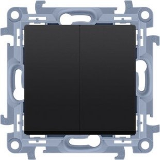 Picture of Kontakt-Simon cznik wiecznikowy do wersji IP44 (modu) 10AX, 250V~, zaciski rubowe, czarny mat !Posiada wkadk uszczelniajc pod klawisze, SIMON10