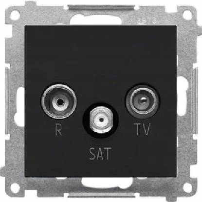 Attēls no Kontakt-Simon Gniazdo antenowe R-TV-SAT Kontakt-Simon 55 TASK.01/149 kocowe/zakoczeniowe modu. 1x Wejcie: 5 MHz÷2,4 GHz czarny mat