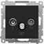 Attēls no Kontakt-Simon Gniazdo antenowe R-TV-SAT Kontakt-Simon 55 TASK.01/149 kocowe/zakoczeniowe modu. 1x Wejcie: 5 MHz÷2,4 GHz czarny mat