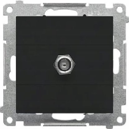 Attēls no Kontakt-Simon Gniazdo antenowe typu F Kontakt-Simon 55 TASF1.01/149 pojedyncze modu. Do instalacji indywidualnych czarny mat