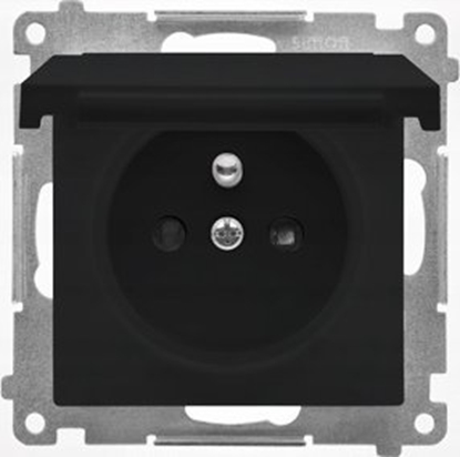 Attēls no Kontakt-Simon Gniazdo wtyczkowe Kontakt-Simon 55 TGZ1BCUZ.01/149 do wersji IP44 bez uszczelki modu 16 A, 250V~, szybkozcza czarny mat