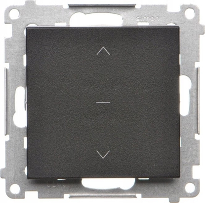 Attēls no Kontakt-Simon Przycisk roletowy Kontakt-Simon 55 TZP1K.01/149 modu 10 A, 250V~, szybkozcza czarny mat