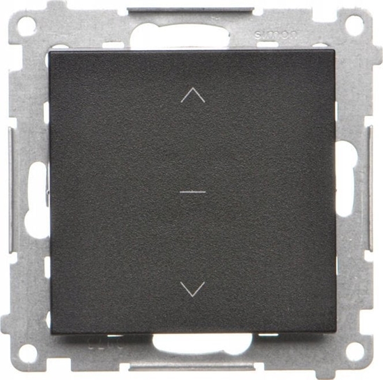 Изображение Kontakt-Simon Przycisk roletowy Kontakt-Simon 55 TZP1K.01/149 modu 10 A, 250V~, szybkozcza czarny mat