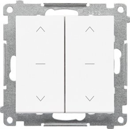 Attēls no Kontakt-Simon Przycisk roletowy Kontakt-Simon 55 TZP2.01/111 podwójny trójpozycyjny 1-0-2 modu 10 A, 250V~, szybkozcza biay mat