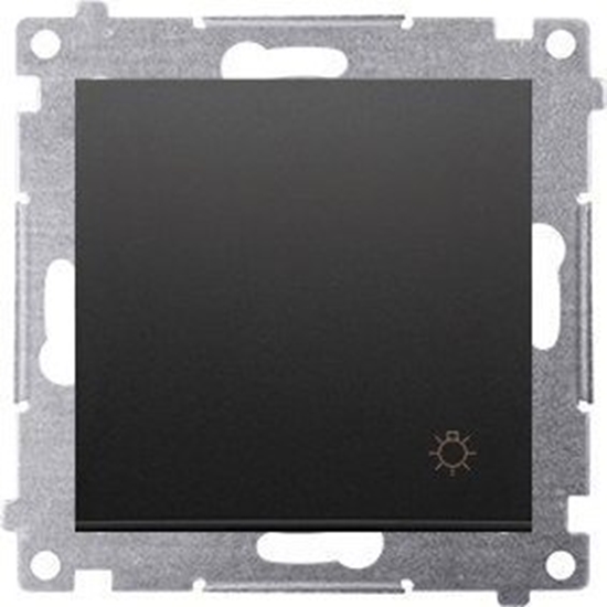 Picture of Kontakt-Simon Simon 54 Przycisk wiato (modu) 10AX 250V szybkozcza czarny mat DS1.01/49