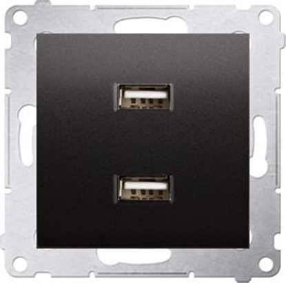 Attēls no Kontakt-Simon Simon 54 adowarka 2xUSB 2.1A 5V/DC antracyt (DC2USB.01/48)