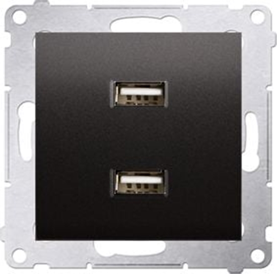 Picture of Kontakt-Simon Simon 54 adowarka 2xUSB 2.1A 5V/DC antracyt (DC2USB.01/48)