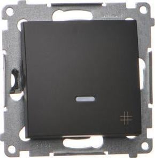 Picture of Kontakt-Simon Simon 54 cznik krzyowy z podwietleniem LED (modu) 10AX 250V szybkozcza czarny mat DW7L.01/49