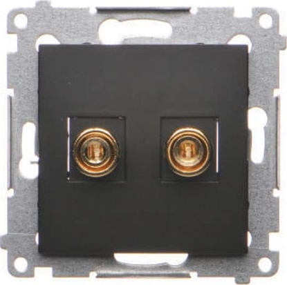 Attēls no Kontakt-Simon Simon 54 Gniazdo gonikowe pojedyncze (modu). Przekrój przewodów dla wyjcia do 6 mm2 czarny mat DGL2.01/49