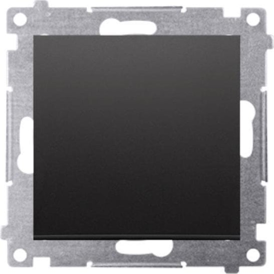 Picture of Kontakt-Simon Simon 54 Przycisk pojedynczy rozwierny bez piktogramu (modu) 10AX 250V szybkozcza czarny mat DPR1.01/49