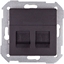 Attēls no Kontakt-Simon Simon 82 Pokrywa gniazda komputerowego podwójnego 2xRJ45 paska z adapterem i przeson grafit (82006-38)