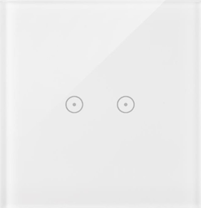 Attēls no Kontakt-Simon Simon Touch ramki Panel dotykowy S54 Touch, 1 modu, 2 pola dotykowe poziome biaa pera DSTR12/70