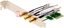 Attēls no Delock PCI Express x1 Card > Mini PCIe Slot + 3 RP-SMA Ports