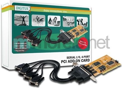 Изображение Kontroler Digitus PCI - 4x Port szeregowy DB9 (DS-33002A)