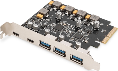 Изображение Digitus PCIe card 2x USB-C + 3x USB A