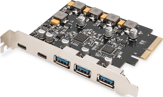 Изображение Digitus PCIe card 2x USB-C + 3x USB A