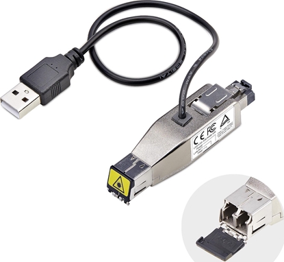 Attēls no Adapter AV StarTech Gigabit Fiber to RJ45 Ethernet Media Converter Micro Mini Media Converter 1GbE 1000Base-T 1000Base-LX RJ-45 / LC Single-Mode / LC Multi-Mode up to 10 km 1310 nm compliant with TAA
