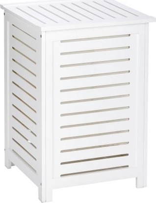 Attēls no Kosz na pranie Wenko kosz na bielizn Oslo 45 x 65 cm drewniany biay 2 czci